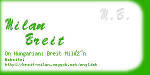 milan breit business card